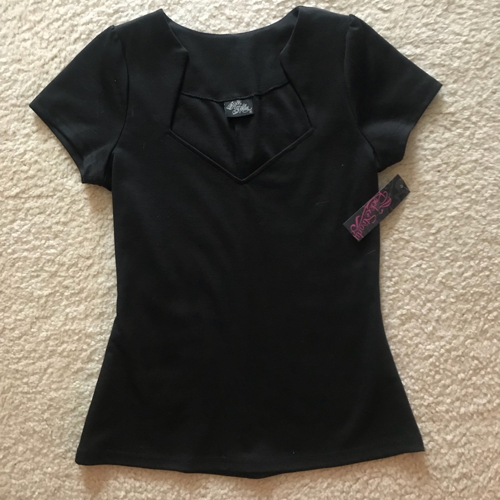 NWT Rock Steady Sophia Top Black